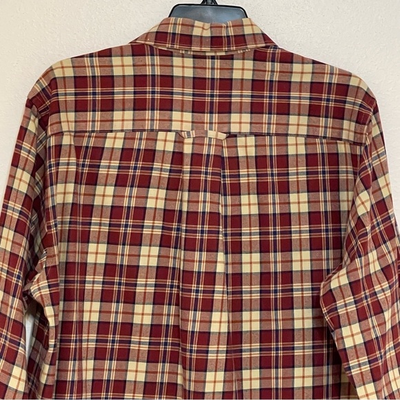 Orvis Plaid Autumn Flannel Long Sleeve Button Up Shirt Cotton/Wool Blend - Picture 4 of 9